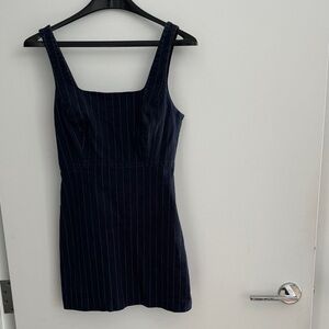 Favorite Daughter Navy Pinstripe dress